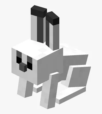 Minecraft White Rabbit, HD Png Download, Transparent Png Image - PNGitem картинки