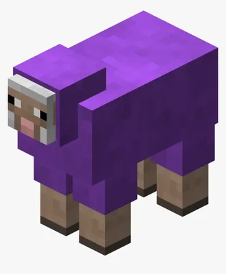 Purple Sheep Revision - Minecraft Sheep, HD Png Download, Transparent Png Image - PNGitem картинки