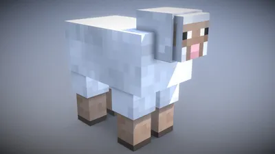 Minecraft - Sheep - Скачать бесплатную 3D модель от Vincent Yanez (@vinceyanez) [5f06884] картинки