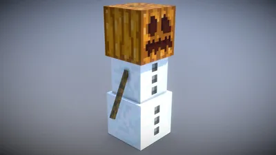 Minecraft - Snow Golem - Скачать бесплатную 3D модель от Винсента Янеза (@vinceyanez) [8421d8b] картинки