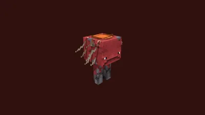 Minecraft Strider с седлом - Скачать бесплатную 3D модель от None [d208883] - Sketchfab картинки