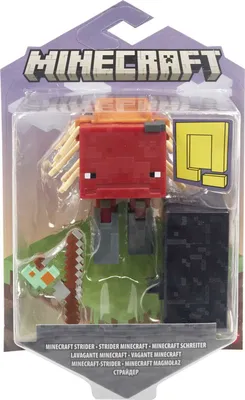 Minecraft Craft-A-Block Strider Figure, аутентичный персонаж, основанный на видеоигре — Walmart.com картинки