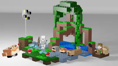 PugPilot в Твиттере: «Я сделал набор Minecraft Lego под названием «Подземный переход в мангровых зарослях». картинки