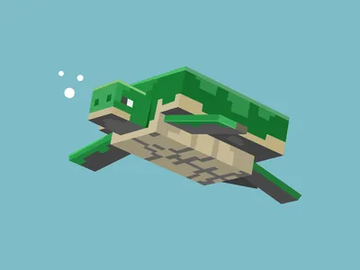 Черепаха Minecraft от Mai Nguyen на Dribbble картинки