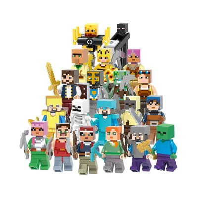 Creative My Game World Steve Alex Herobrine Notch Villager Wandering Trader Mini Action Figures Building Block Toy Children Gift - Buy Animal Series Enderman Wither Golem, Аксессуары Игрушки, Мини-сериал Подарочная фигурка картинки