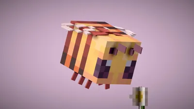 Minecraft Bee 🐝 - Скачать бесплатную 3D модель от Марины Вильдановой (@kittenpuff) [c9937e0] картинки