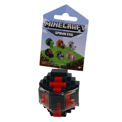 Mattel - Minecraft Spawn Egg с мини-фигуркой внутри S2 - CAVE SPIDER (черное и красное яйцо) (2 дюйма) - Walmart.com картинки