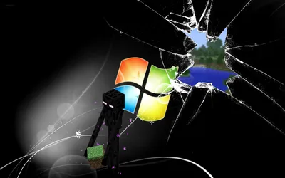 Эндермен Майнкрафт Windows HD обои картинки