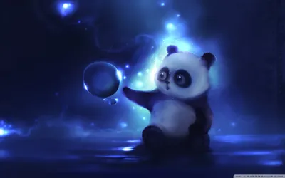 Curious Panda Painting Ultra HD Обои для рабочего стола для 4K UHD TV: Широкоэкранный \ u0026 UltraWide Desktop \ u0026 Ноутбук: Планшет: Смартфон картинки