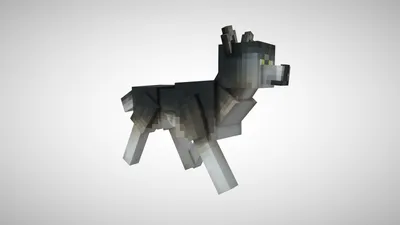 Minecraft Wolf - 3D-модель от Akila Vanna (@AkilaVanna) [16cbcf3] картинки