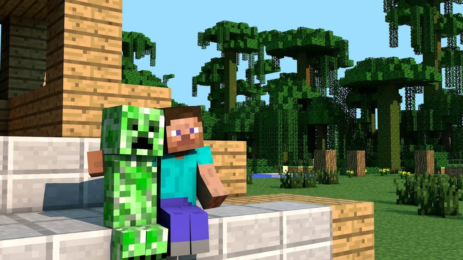 Крипер картинка #127910 - Minecraft: Стив и Крипер HD обои • GamePhD ...