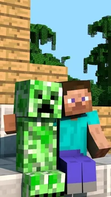 Скачать бесплатно обои ID: 483476 / Minecraft Phone Wallpaper, Creeper (Minecraft), Steve (Minecraft), 720x1280 скачать бесплатно картинки