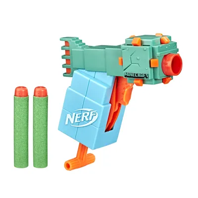 Nerf MicroShots Minecraft Guardian Mini Blaster, Minecraft Guardian Mob Design — Walmart.com картинки