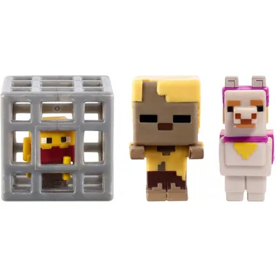 Minecraft Build-A-Mini 3-Pack Pack Zombie Husk, Llama, Spawning Blaze — Walmart.com картинки