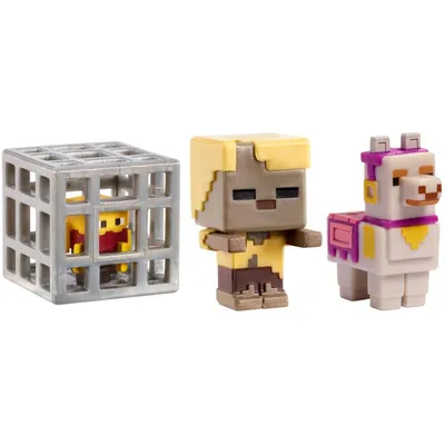 Minecraft Build-A-Mini 3-Pack Pack Zombie Husk, Llama, Spawning Blaze — Walmart.com картинки