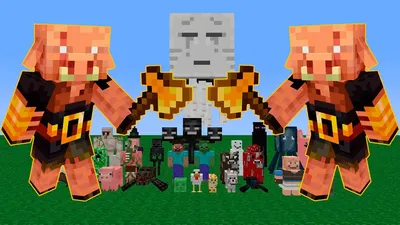 Piglin Brute vs All Mobs - Minecraft Mob Battle 1.16.2 - YouTube картинки