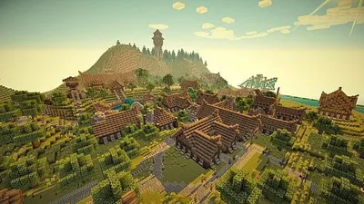 Обои Minecraft Village - Лучшие бесплатные фоны Minecraft Village картинки