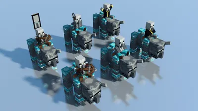 Карта Ravager Jockey Mob Statues для Minecraft картинки