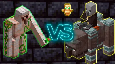 Iron Golem vs Ravager Jockey (Evoker) - Minecraft Mob Battle 1.16.3 - YouTube картинки