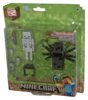 Minecraft Overworld Spider Jockey (2014) Jazwares Figure Pack — Walmart.com картинки