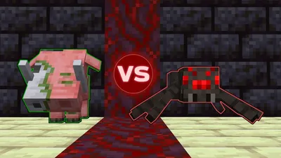 Малыш Зоглин против Паука - Minecraft Mob Battle 1.16 [Сезон 1] - YouTube картинки