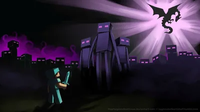 Minecraft Ender Dragon Wallpapers - Топ бесплатных фонов Minecraft Ender Dragon картинки