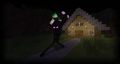 Скачать обои Minecraft Enderman Theft картинки