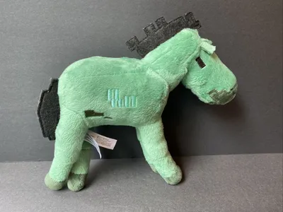 РЕДКИЙ! ХТФ! Minecraft Mojang Jinx Zombie Horse Плюшевая 9-дюймовая зеленая мягкая игрушка | eBay картинки