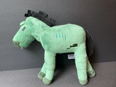 РЕДКИЙ! ХТФ! Minecraft Mojang Jinx Zombie Horse Плюшевая 9-дюймовая зеленая мягкая игрушка | eBay картинки