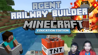 MINECRAFT PYTHON* AGENT RAILWAY BUILDER: стройте железные дороги с агентом — YouTube картинки