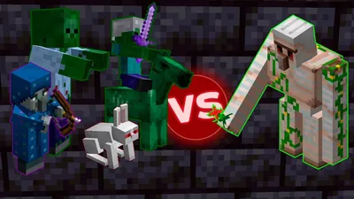 Unused Mobs vs Iron Golem - Minecraft Mob Battle 1.16.2 [Гигант, Иллюзионер, Лошадь-зомби и др..] - YouTube картинки