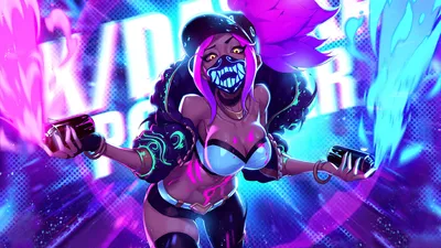 K/DA Акали LoL 4K Обои #21 картинки