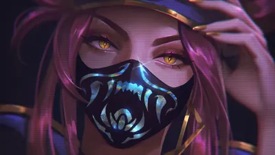 K/DA Akali с тушью для ресниц League of Legends Wallpaper 4k Ultra HD ID:9020 картинки