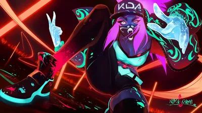 LOL K/DA Akali LoL PC Desktop 4K Wallpaper \ u0026 Artwork картинки