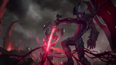 League of Legends Aatrox Darkin Blade - живые обои для рабочего стола картинки