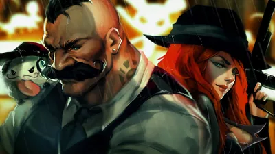 Обои 4k Mafia Braum And Miss Fortune LoL League of Legends lol Обои картинки