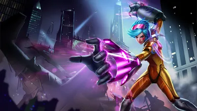 Обои 4k Neon Strike Vi LoL Splash Art League of Legends обои картинки