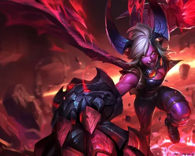 Demon 'Vi' Splash Art - League of Legends (LOL) 4K скачать обои картинки