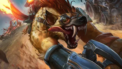 Обои 4k Hyena Warwick LoL Splash Art League of Legends lol Обои картинки