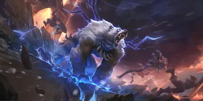 LOL Volibear vs. Pantheon LoL PC Desktop 4K Wallpaper \ u0026 Artwork картинки