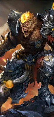 General Wukong League of Legends Art iPhone 11 Обои Скачать бесплатно картинки