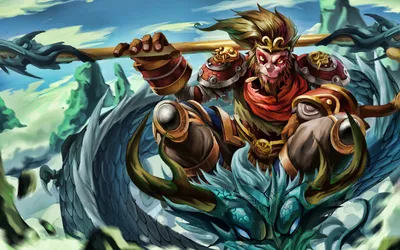 Скачать обои Wukong, MOBA, League of Legends, 2020 games, Warrior, artwork, Wukong League of Legends для монитора с разрешением 1920x1200. Высококачественные обои HD картинки картинки