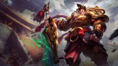 5120x2880 Warring Kingdoms Garen League Of Legends 5k HD 4k обои, изображения, фон, фото и картинки картинки