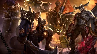 Картинка 4k Sea Hunter Aatrox Rogue Admiral Garen Ironside Malphite Corsair Quinn LoL Splash Art League of Legends Wallpaper картинки