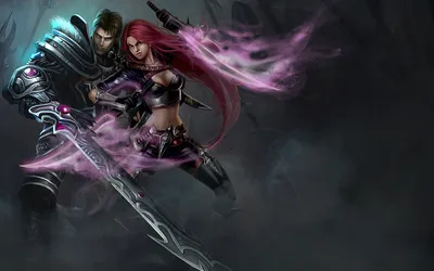 Katarina, League Of Legends, Garen Обои HD / Обои для рабочего стола и мобильного телефона картинки