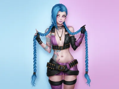 Скачать обои Jinx League of Legends, Jinx, League of Legends в разрешении 1600x1200 картинки