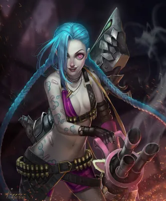 Аниме Девушки, Jinx (League Of Legends), League Of Legends Обои HD / Обои для рабочего стола и мобильного телефона картинки