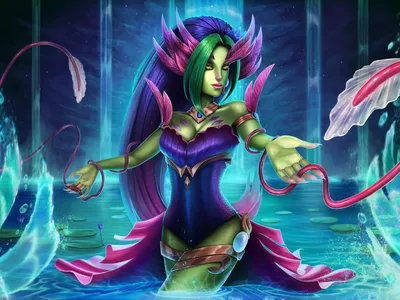 River Spirit Zyra-League of Legends-скин-фан-арт-HD обои для рабочего стола-2880x1620 : Wallpapers13.com картинки