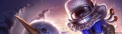 Snow Day 'Ziggs' Splash Art - League of Legends (LOL) 4K скачать обои картинки