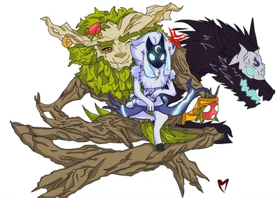 Ivern x Kindred от xliarFirex | лол лига легенд, персонажи лиги легенд, лига легенд картинки